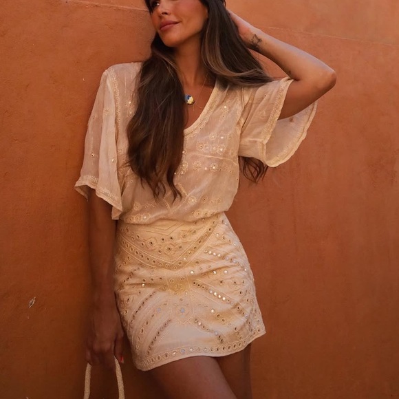 Zara BEADED SKIRT AND TOP MATCHING SET - Picture 1 of 8